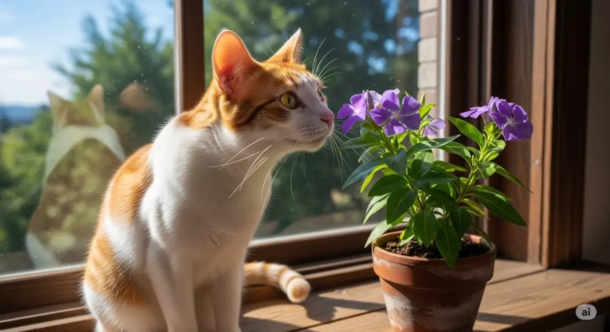 ニチニチソウの猫への毒性は？
