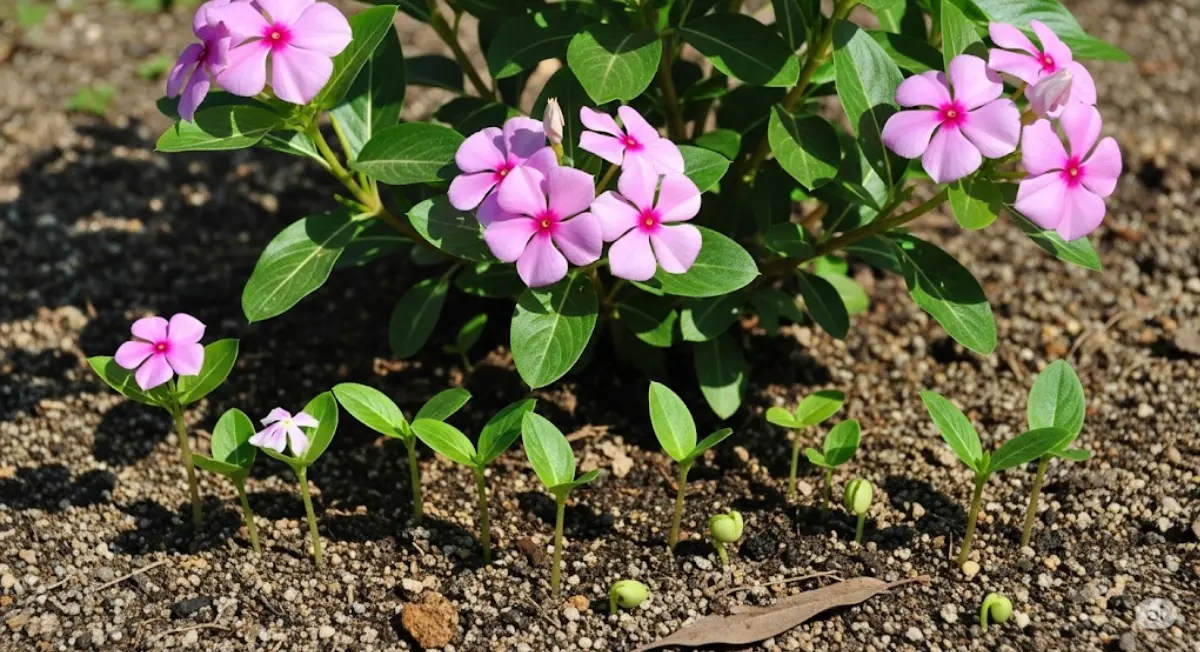 ニチニチソウのこぼれ種からでも育つのか？