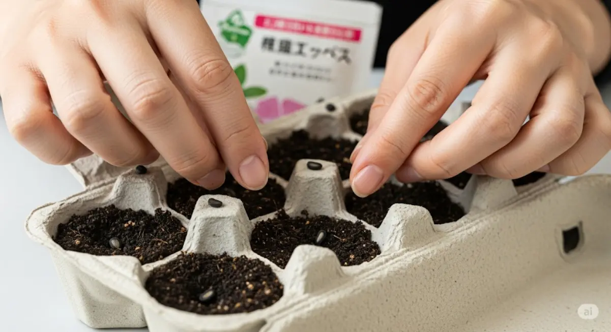 卵パックを使ったニチニチソウの種まきのコツとは？