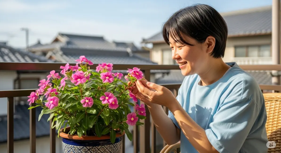 ニチニチソウの育て方と摘心　鉢植えで楽しむには？