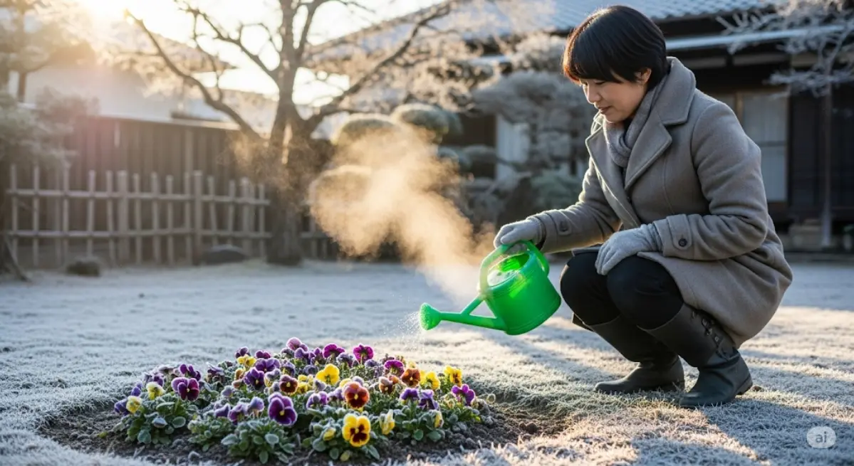 パンジーの冬の水やりの量や頻度は？