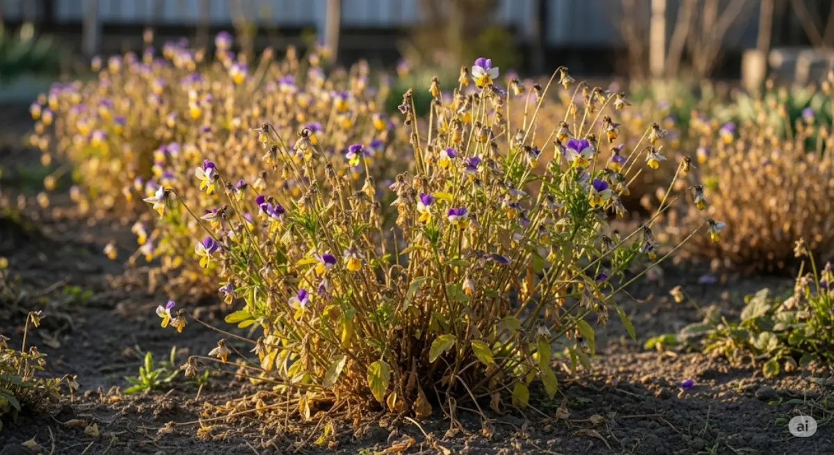 ビオラが伸びすぎて倒れる?いつまで植えておけばいい?