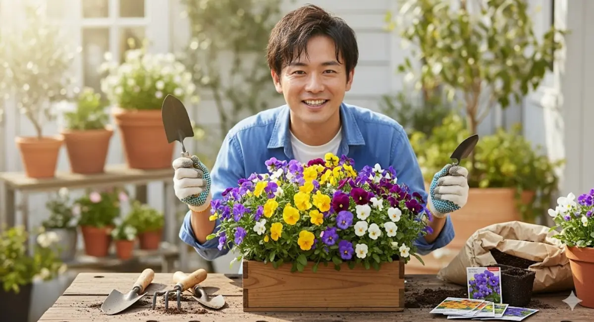 ビオラの寄せ植えをぎゅうぎゅうに！初めてでも簡単な寄せ植えのやり方とは？