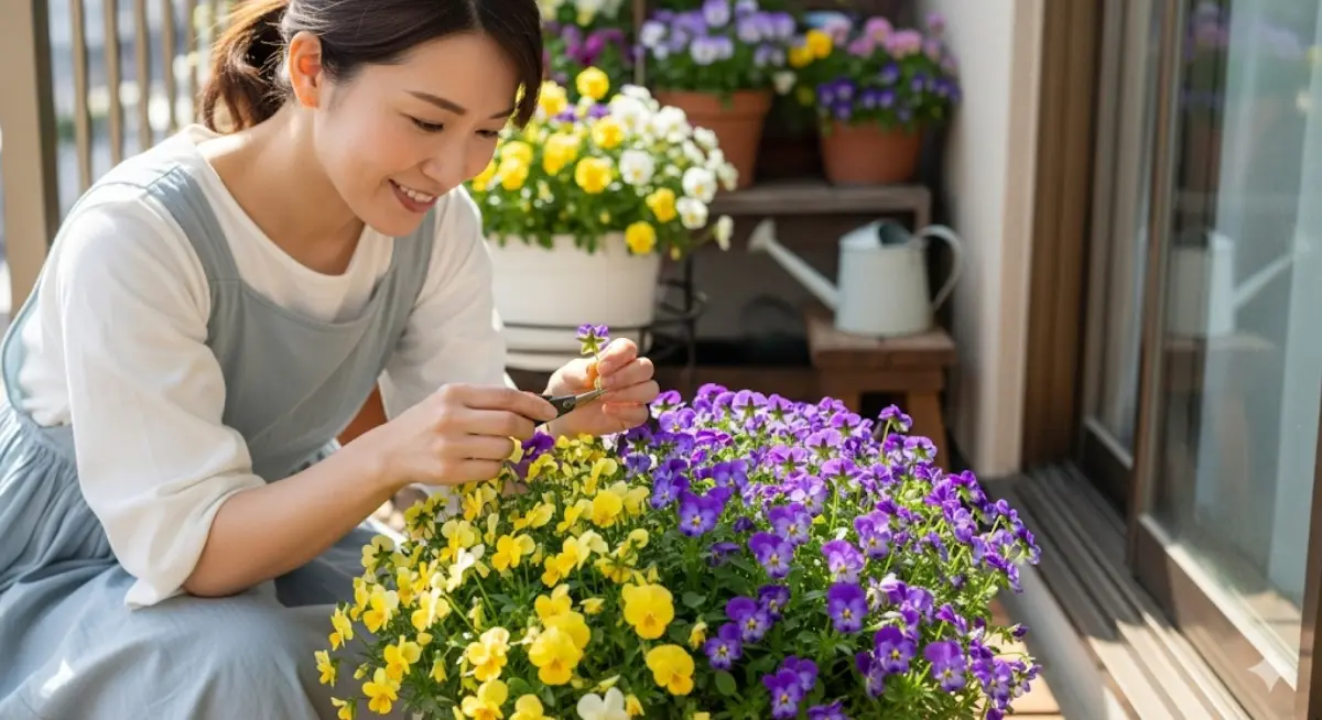 ビオラの寄せ植えをぎゅうぎゅうで楽しむコツ