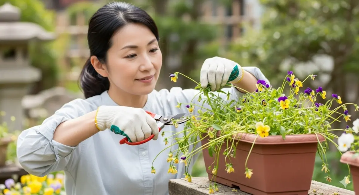 ビオラの寄せ植えをぎゅうぎゅうに！大きくなったらどうする？