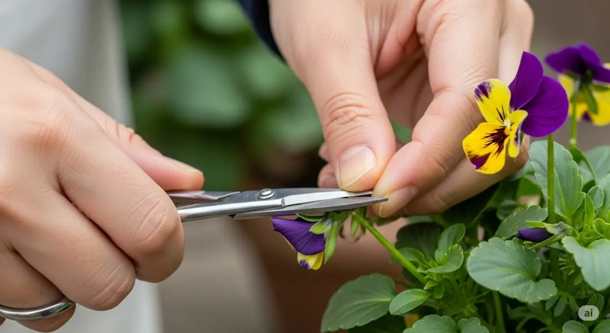 ビオラの花が終わったら？花がら摘みはどこから切る？