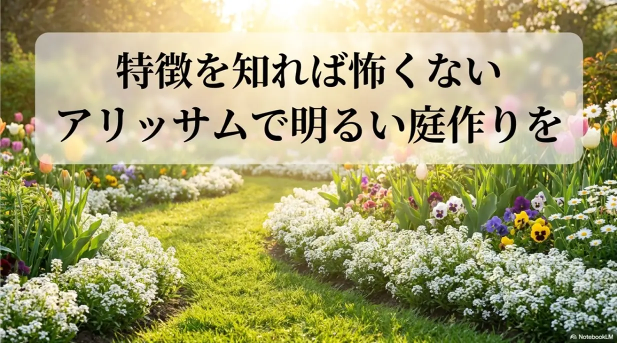 特徴を知ってアリッサムで明るい庭作りを楽しむための総括スライド