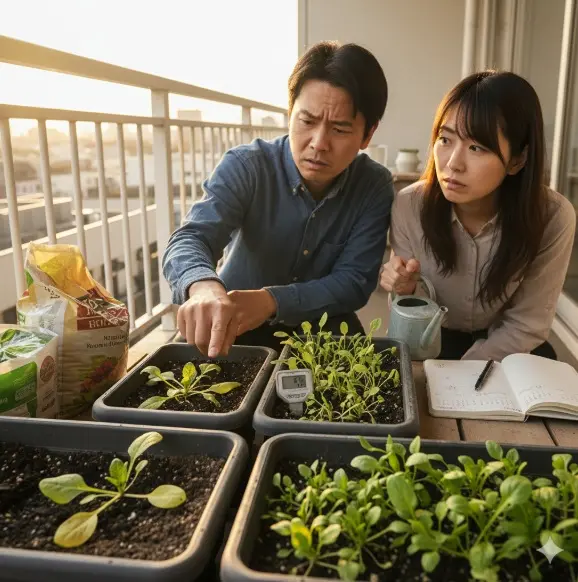 ほうれん草がプランターで大きくならない?プランターの大きさは適切?