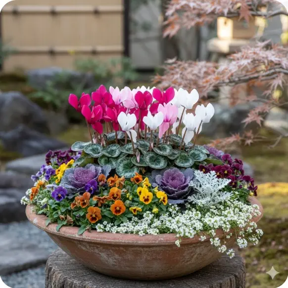 ガーデンシクラメンの寄せ植えをおしゃれにするコツは？