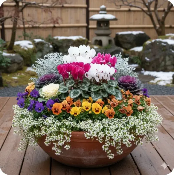 ハボタンやアリッサムの配置術