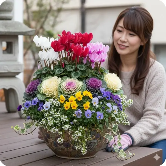 ガーデンシクラメンはビオラや葉牡丹との寄せ植えはできる？