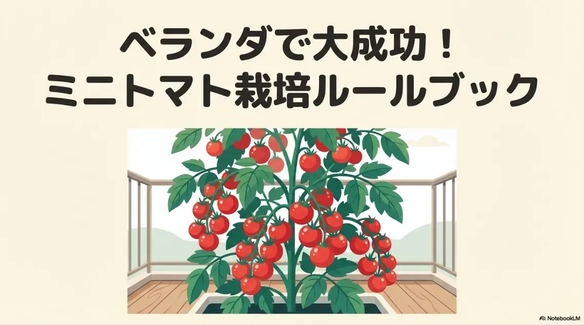 ベランダで大成功！ミニトマト栽培ルールブックの表紙