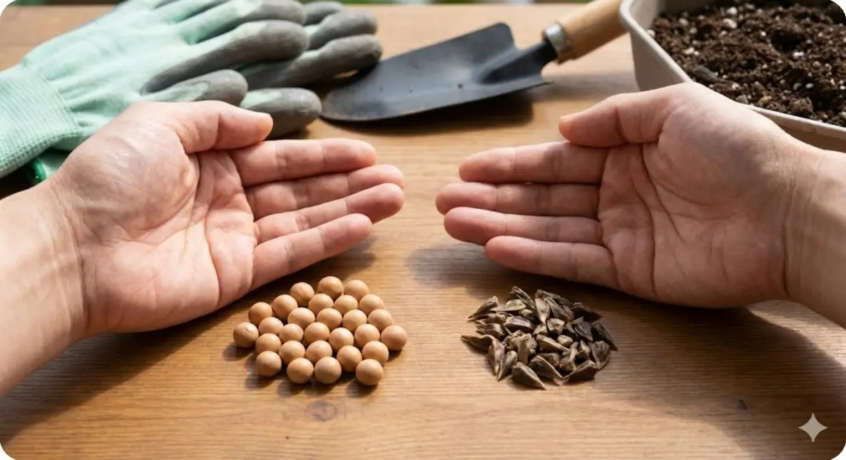 ほうれん草の種まきのコツは？ネーキッド種子や剣先種の特徴と処理