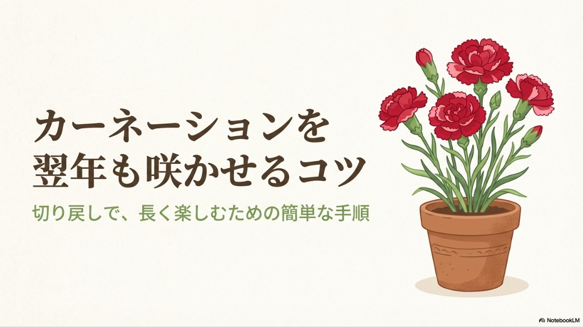 カーネーションの切り戻しで翌年も花を咲かせるコツと育て方