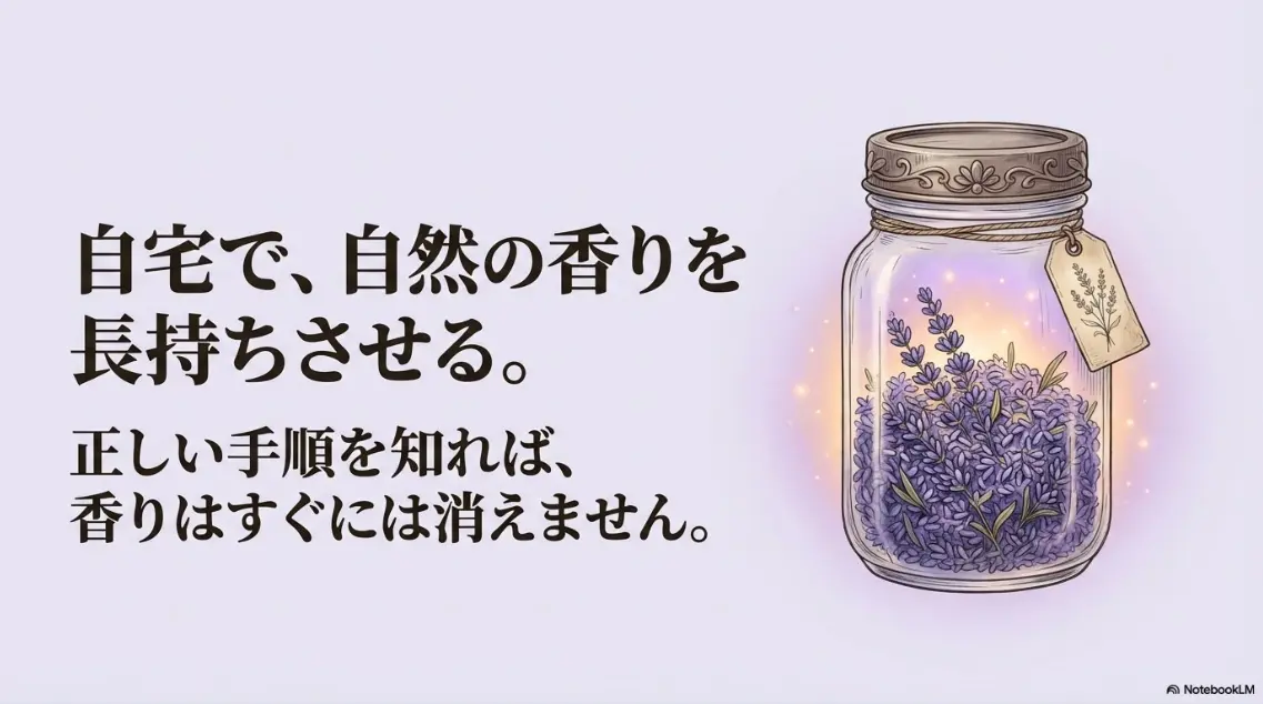 自宅で自然の香りを長持ちさせる。正しい手順を知れば香りはすぐには消えません