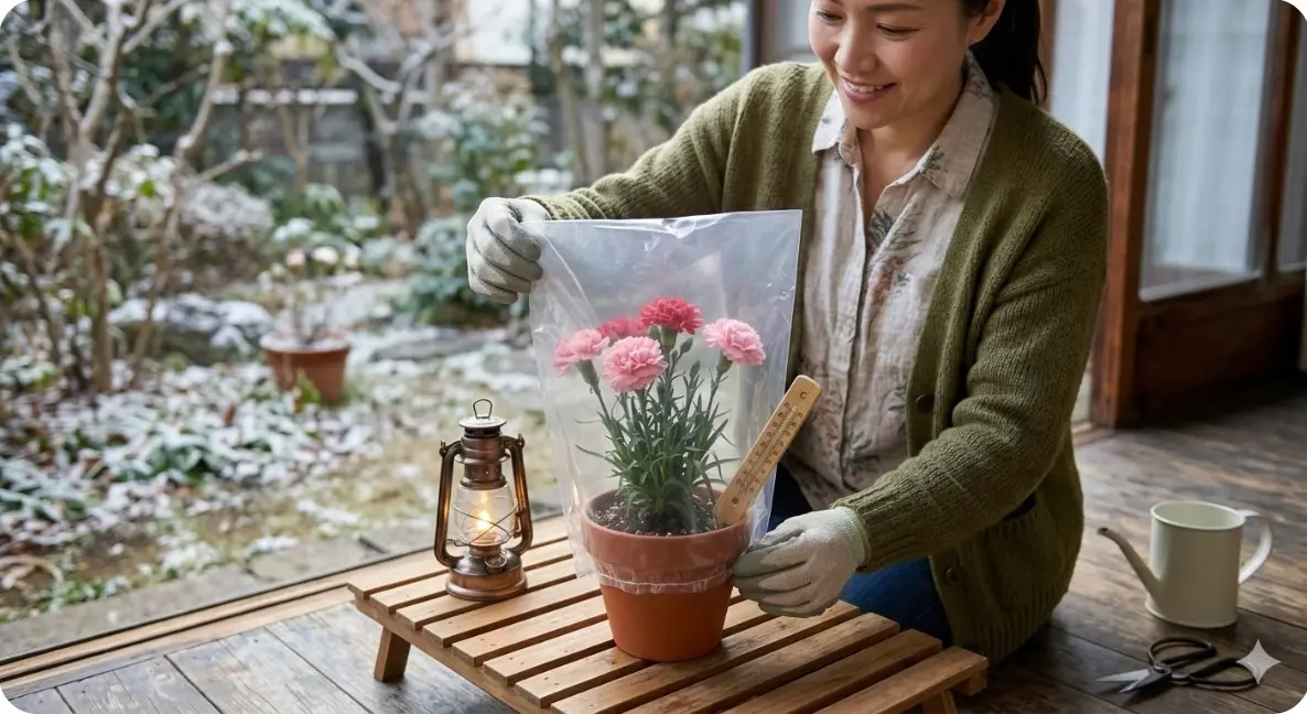 カーネーション挿し木の冬の管理と注意点