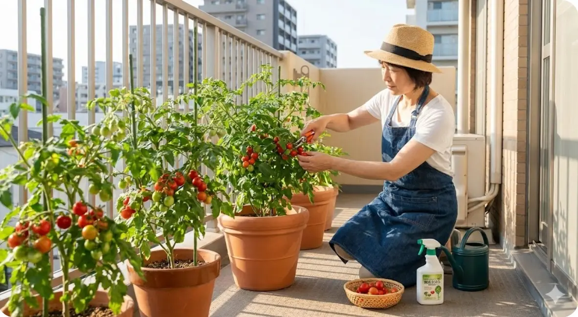 ベランダのミニトマト栽培と管理法について
