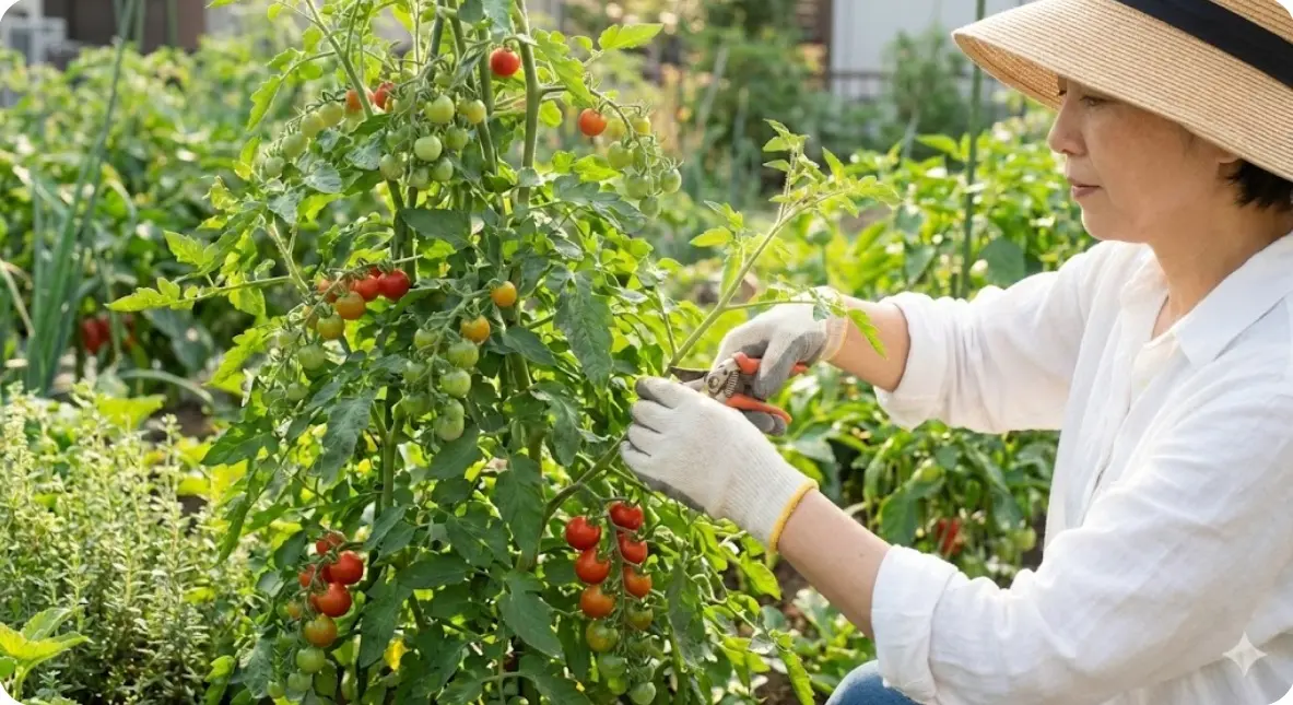 ミニトマトの剪定のやり方｜美味しい実がなる時期と手順を徹底解説