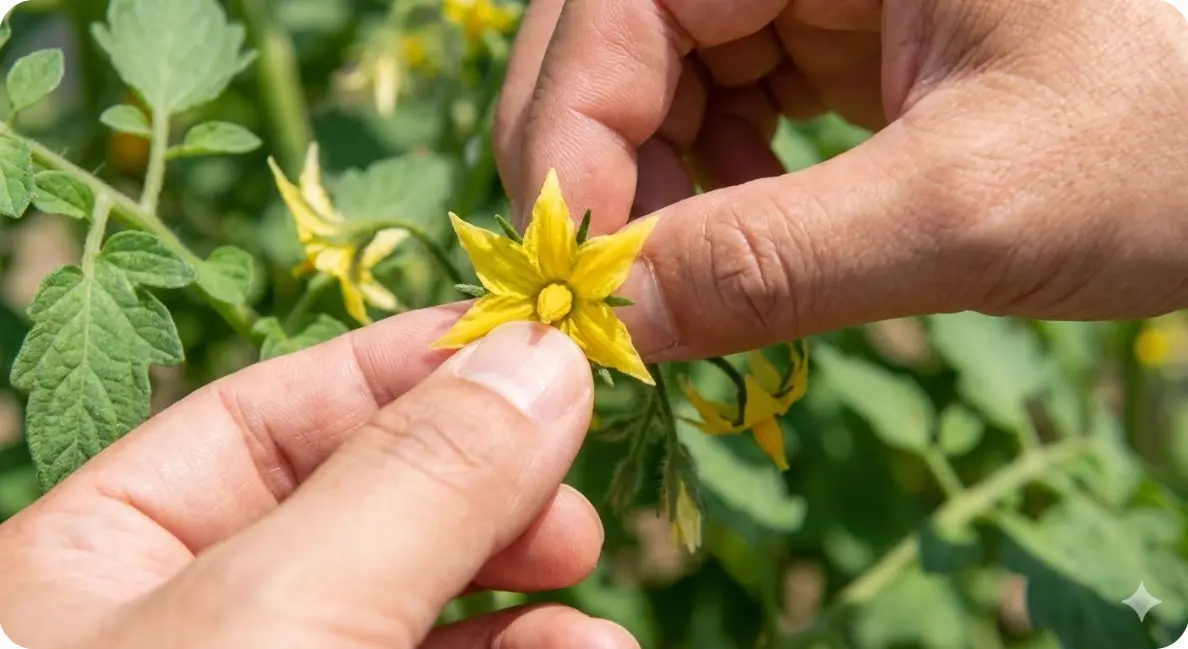 ミニトマトの花のおしべとめしべの役割は？