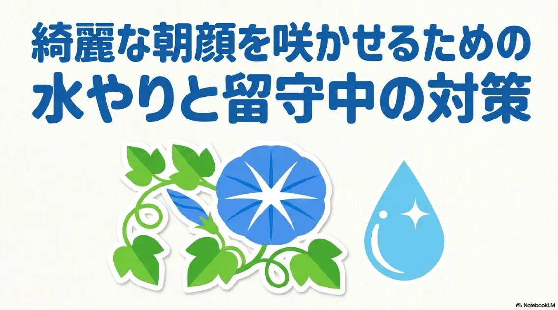 綺麗な朝顔を咲かせるための水やりと留守中の対策