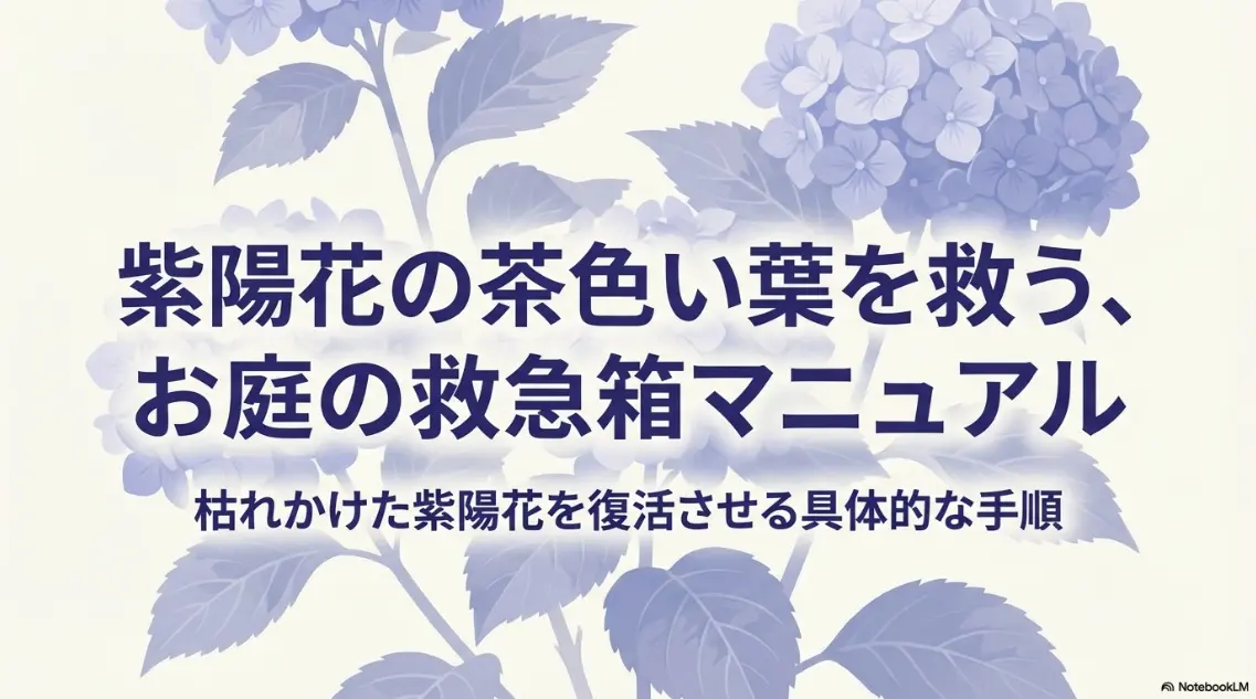 茶色くなった紫陽花の葉を救うための復活マニュアルの表紙画像