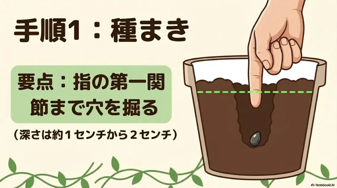 朝顔の種まき手順