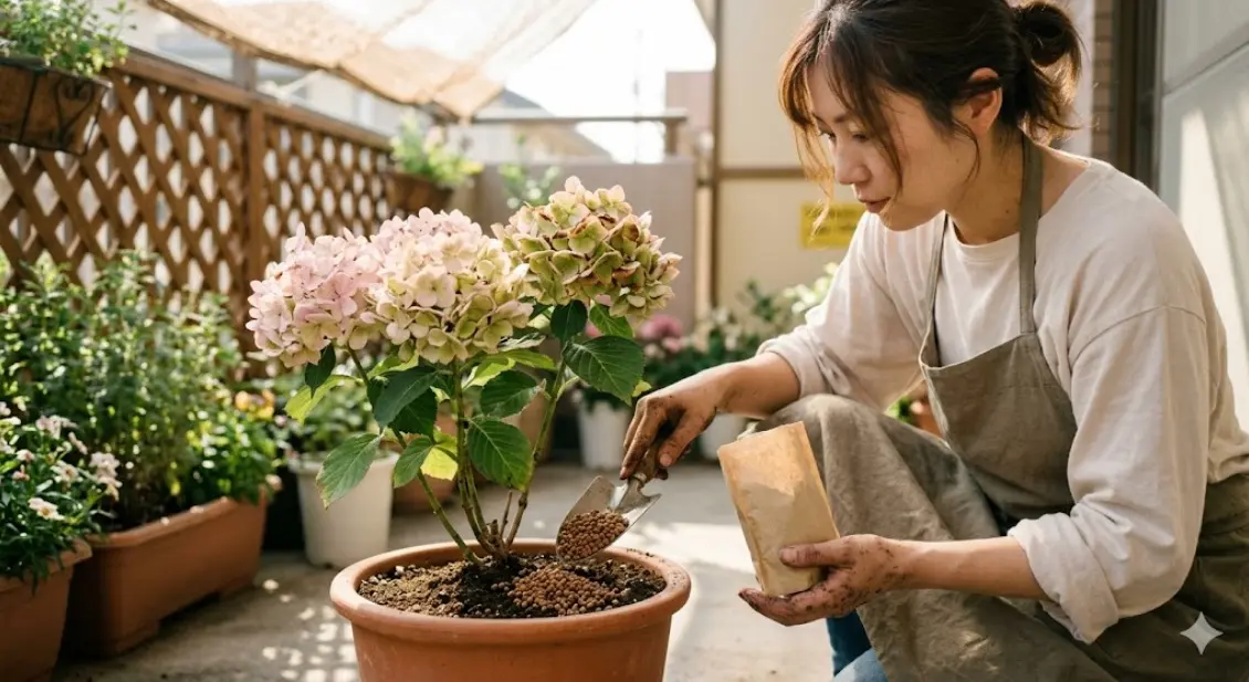 紫陽花コットンキャンディの肥料はいつあげる？時期とコツ