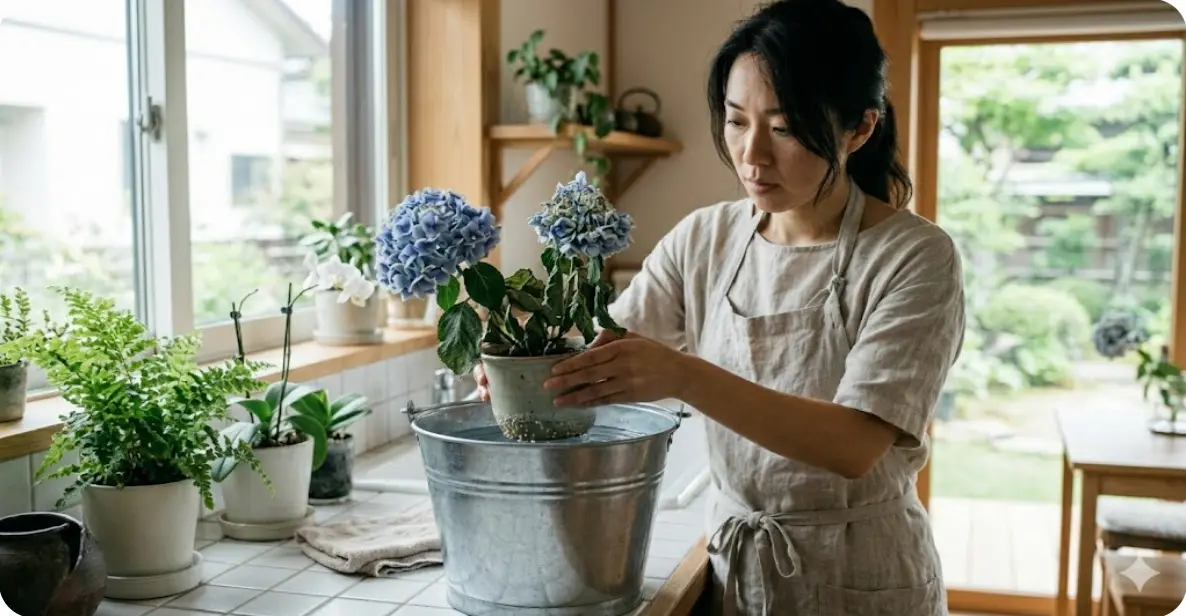 鉢植えの土が乾燥しきった時の対処法は？