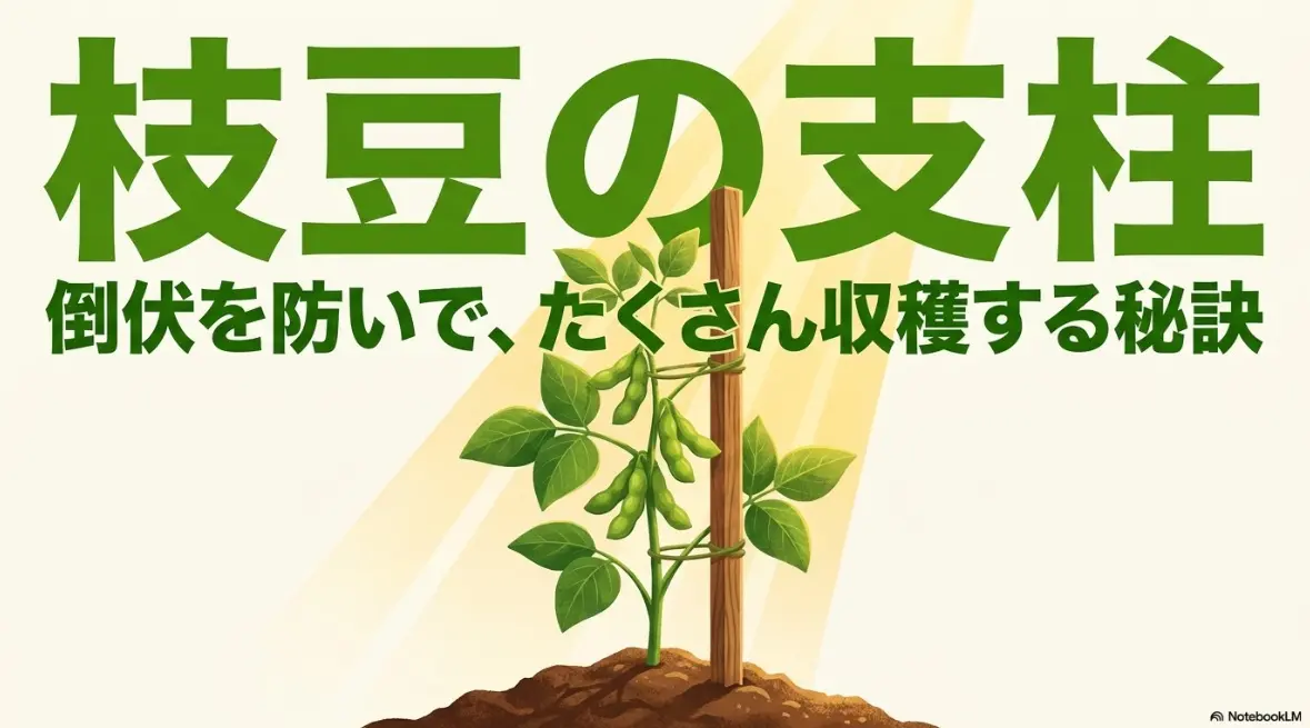 枝豆の支柱 倒伏を防いでたくさん収穫する秘訣