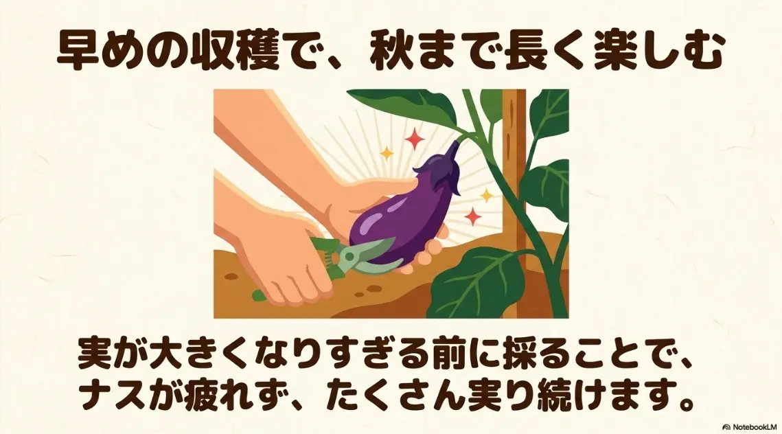 実が大きくなりすぎる前に早めに収穫する