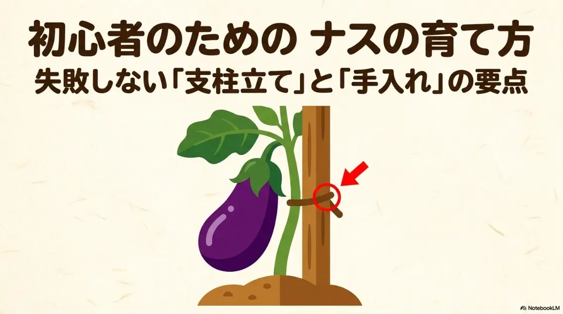 初心者のためのナスの育て方 失敗しない支柱立てと手入れの要点
