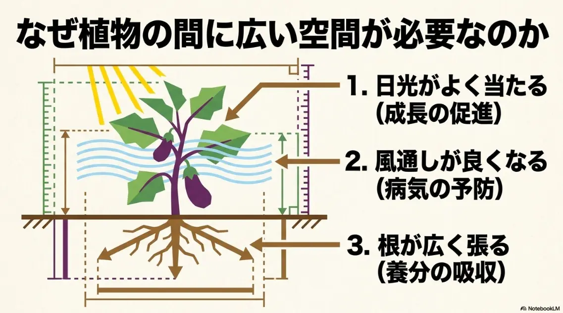 なぜ植物の間に広い空間が必要なのか