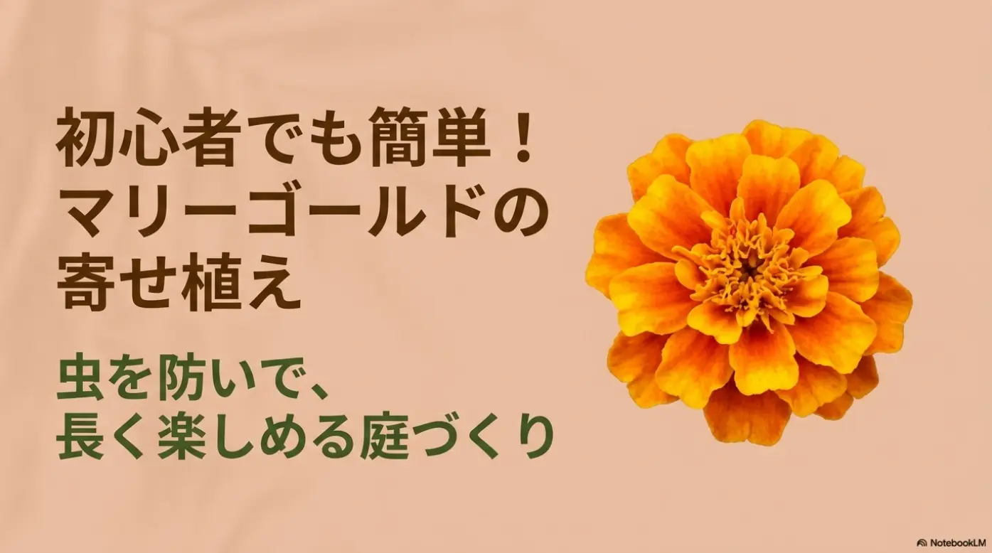 初心者でも簡単なマリーゴールドの寄せ植えガイドの表紙