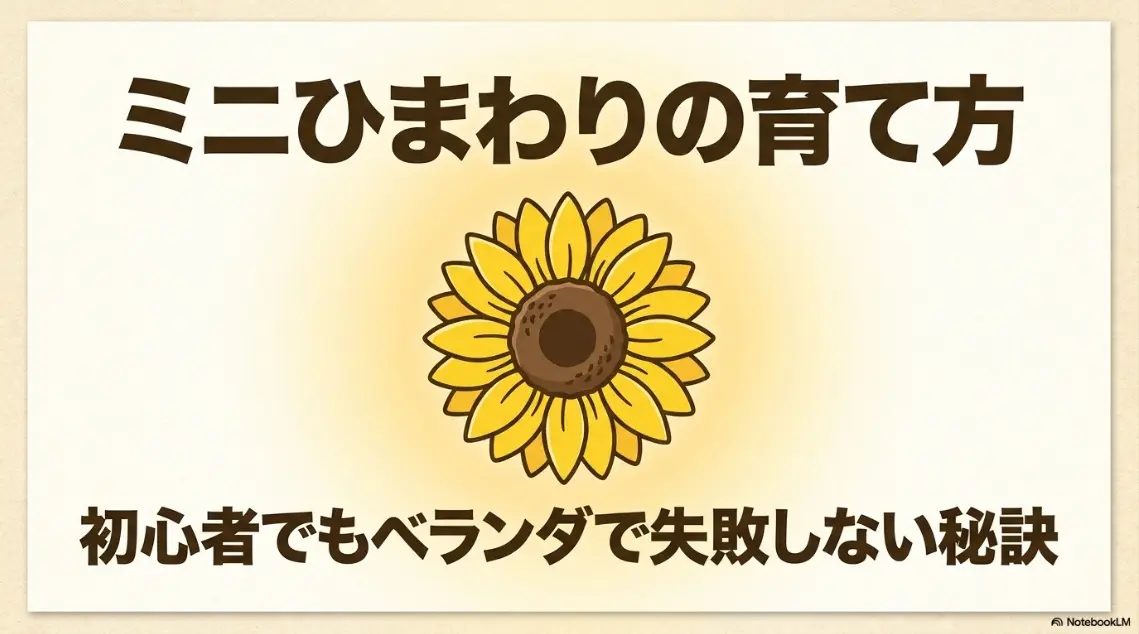ミニひまわりの育て方と初心者でもベランダで失敗しない秘訣のタイトル画像