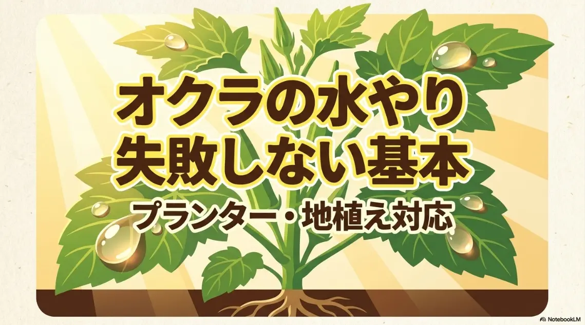 オクラの水やり 失敗しない基本 プランター・地植え対応