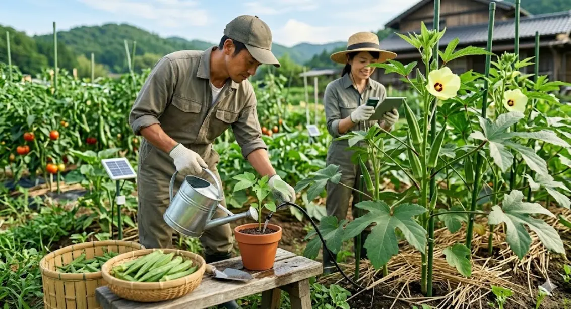 オクラの水やりに関する基本と成長に合わせた管理方法とは？