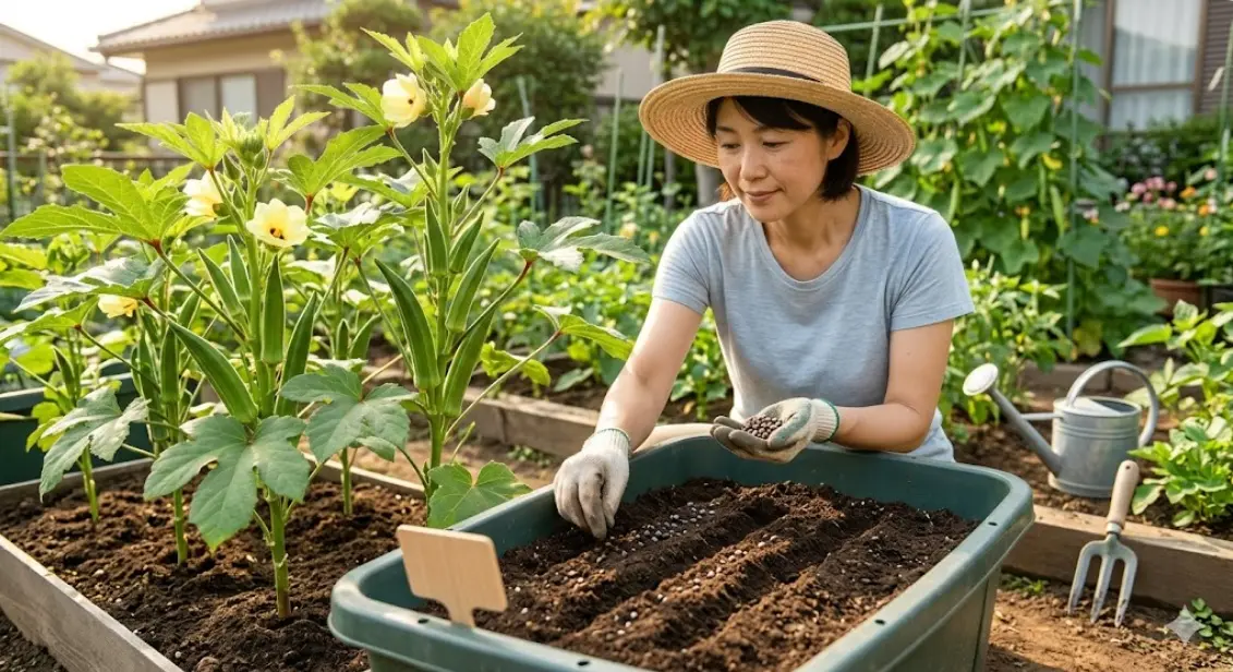 オクラの種まき作業はいつまで可能？