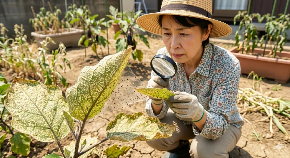 乾燥期に発生しやすいハダニの被害と特徴