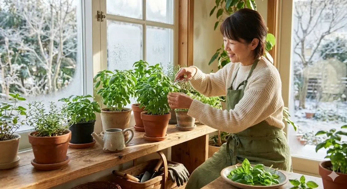 バジルの冬越し管理術！長期間収穫を楽しむために