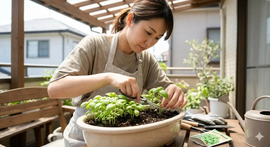 バジルの間引きを成功させる基本と準備とは？