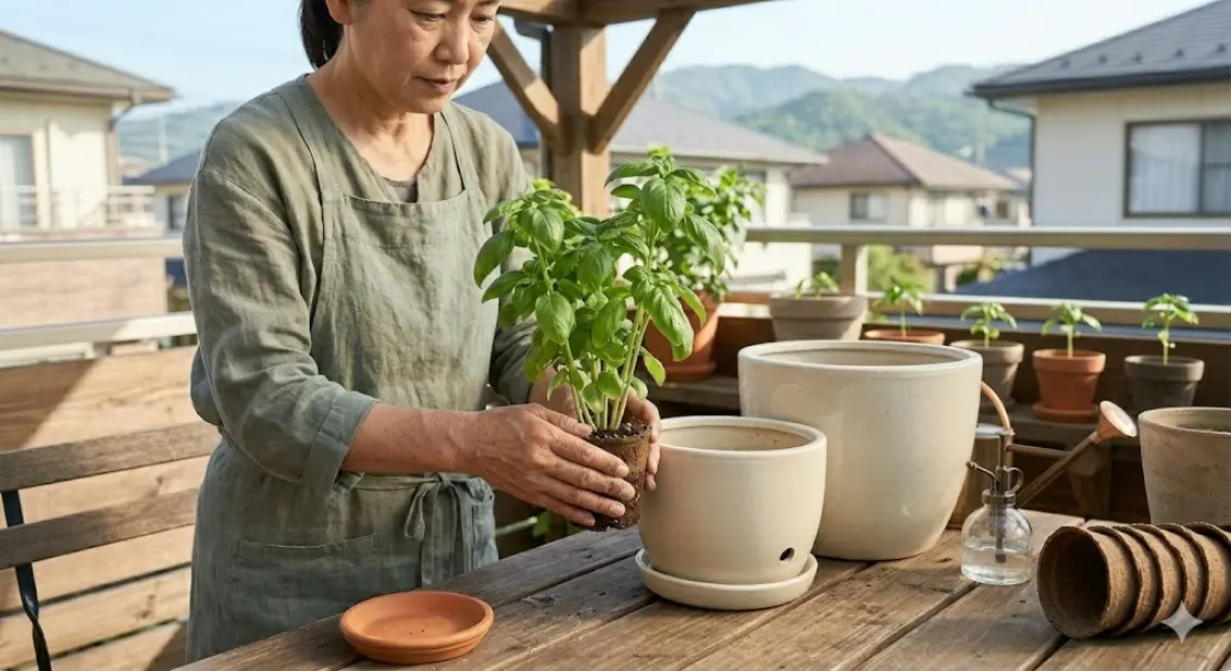 バジルに合うプランターのサイズは？