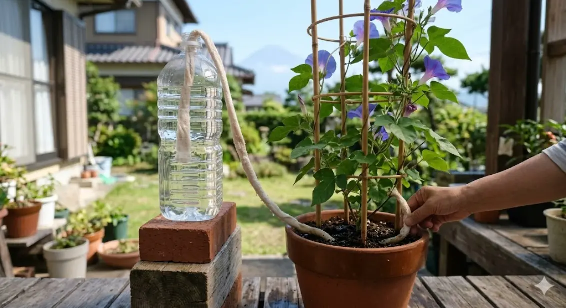 ペットボトルを活用した朝顔の給水法とは？