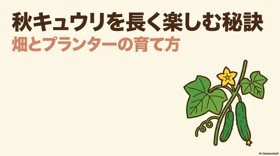 秋キュウリを長く楽しむ秘訣と育て方