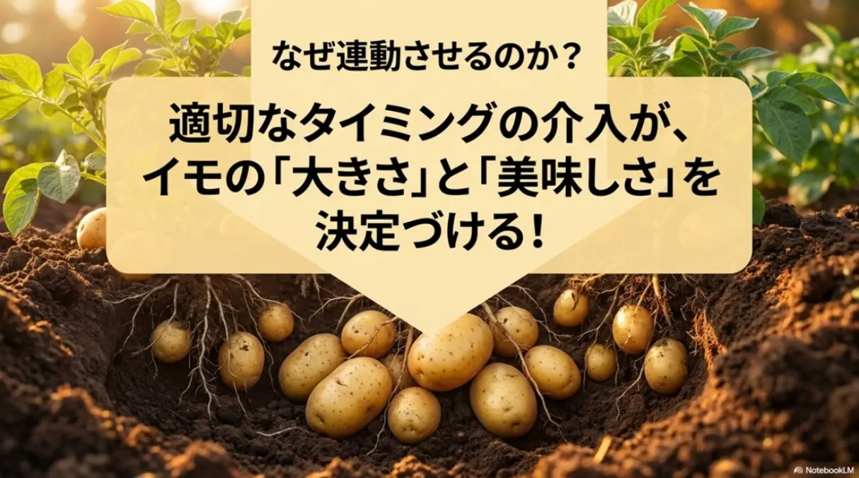 適切なタイミングでの介入がイモの大きさと美味しさを決定づける理由