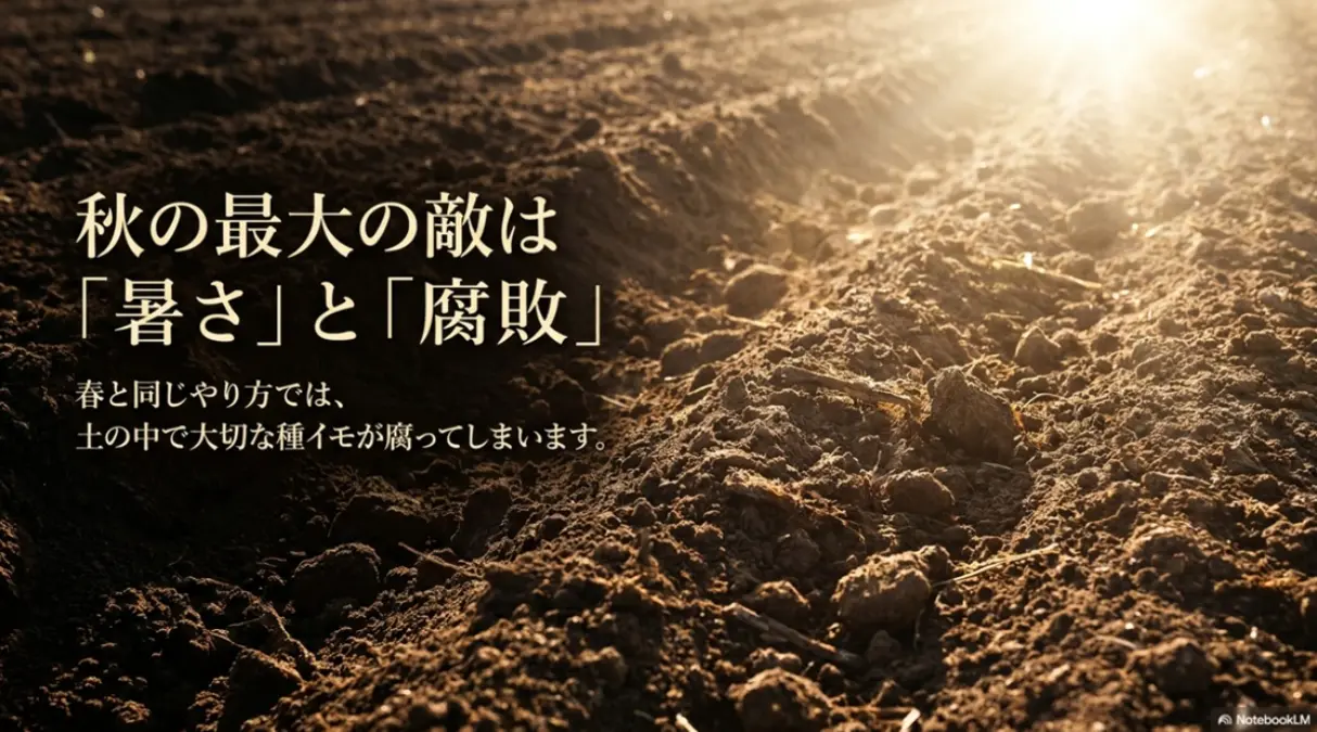 秋ジャガイモの最大の敵は暑さと腐敗