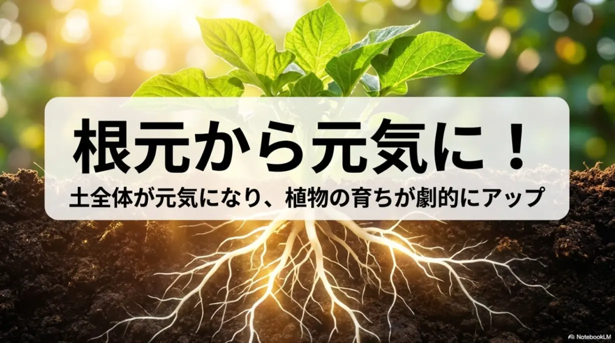 土全体が元気になり植物の育ちが劇的にアップする