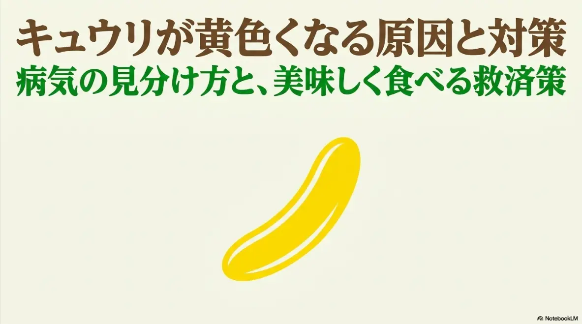 キュウリが黄色くなる原因と対策のタイトル画像
