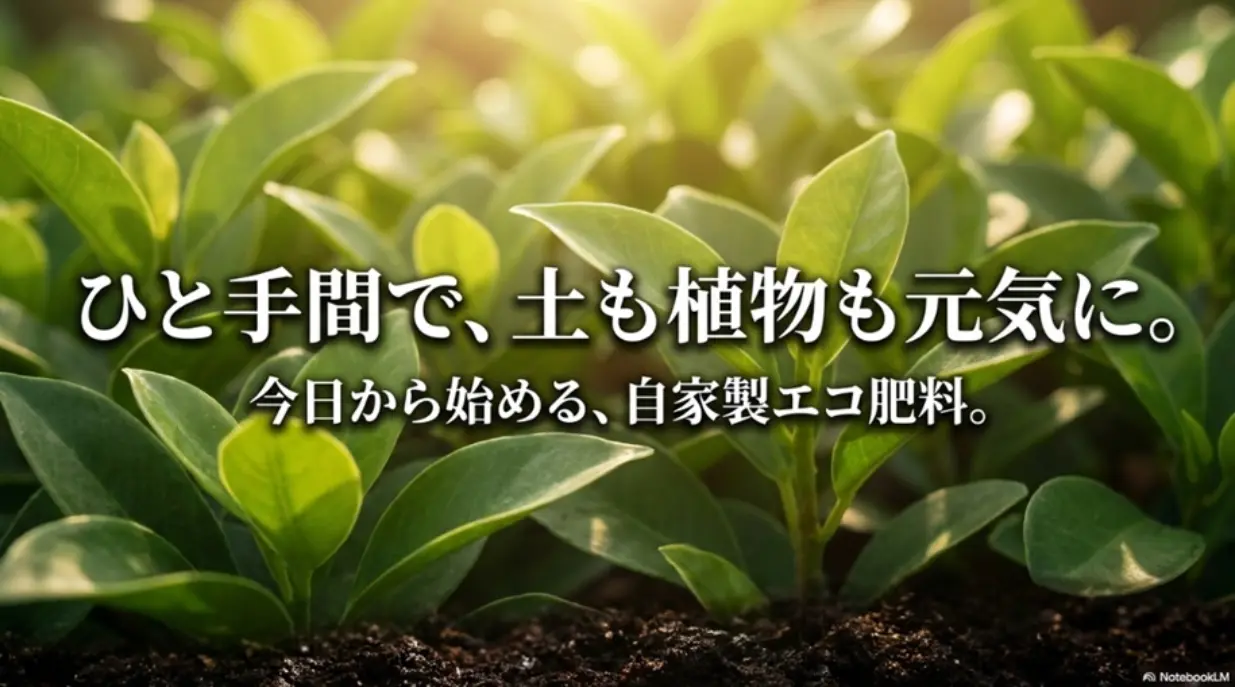 ひと手間で、土も植物も元気に。今日から始める、自家製エコ肥料。