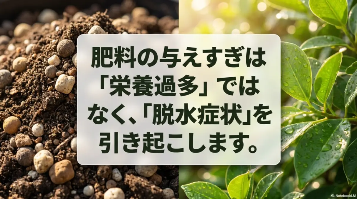 肥料の与えすぎは栄養過多ではなく脱水症状を引き起こす