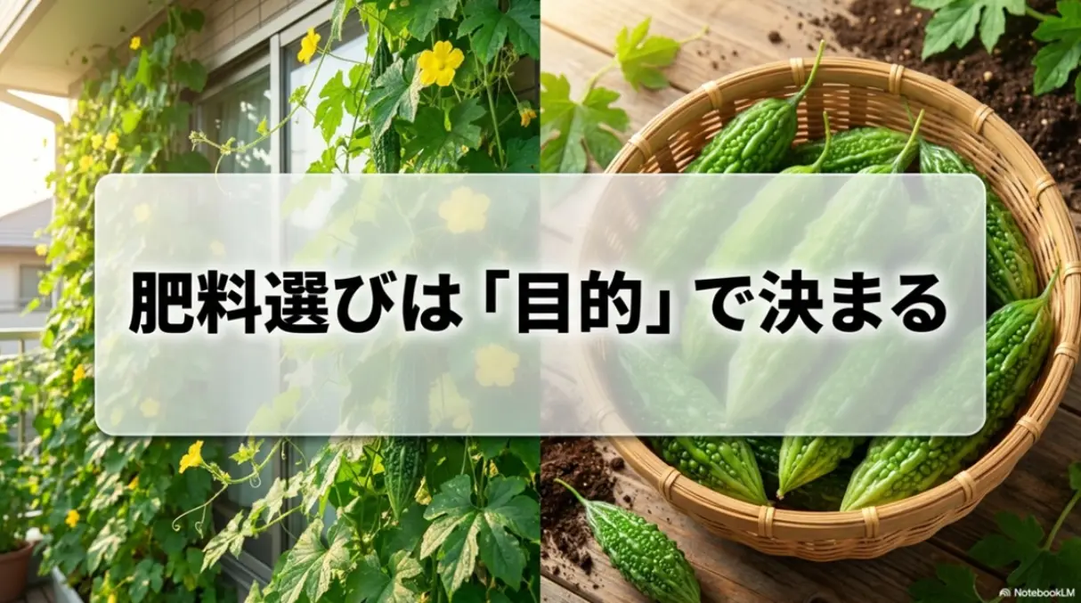 ゴーヤの肥料選びは目的に合わせて決めることが重要